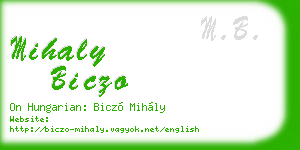 mihaly biczo business card